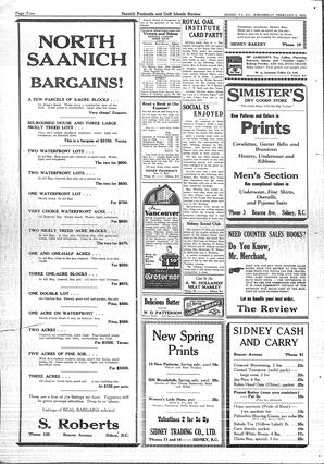 Saanich Peninsula And Gulf Islands Review Wed, February 6, 1935 (Page 4)