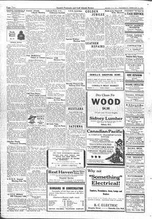 Saanich Peninsula And Gulf Islands Review Wed, February 6, 1935 (Page 2)