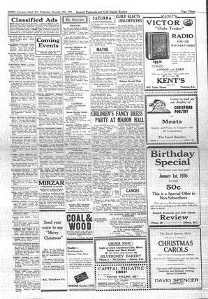 Saanich Peninsula And Gulf Islands Review Wed, December 19, 1934 (Page 3)