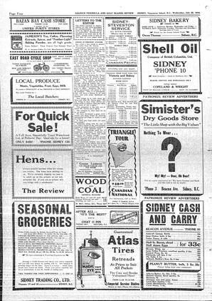 Saanich Peninsula And Gulf Islands Review Wed, July 25, 1934 (Page 4)