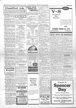Saanich Peninsula And Gulf Islands Review Wed, June 13, 1934 (Page 3)
