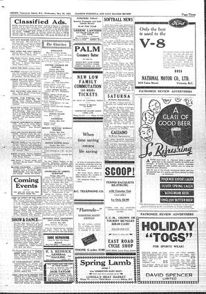 Saanich Peninsula And Gulf Islands Review Wed, May 23, 1934 (Page 3)