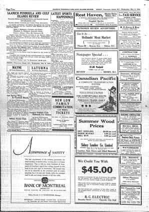 Saanich Peninsula And Gulf Islands Review Wed, May 9, 1934 (Page 2)
