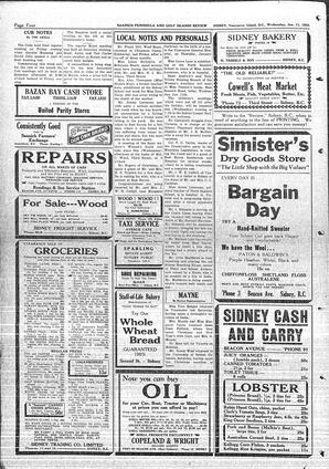 Saanich Peninsula And Gulf Islands Review Wed, January 11, 1933 (Page 4)