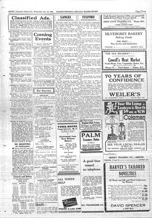 Saanich Peninsula And Gulf Islands Review Wed, October 12, 1932 (Page 3)