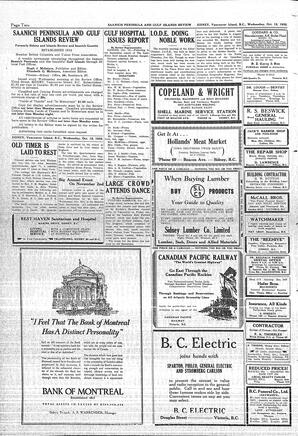 Saanich Peninsula And Gulf Islands Review Wed, October 12, 1932 (Page 2)