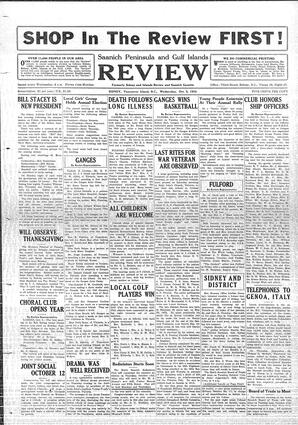 Saanich Peninsula And Gulf Islands Review Wed, October 5, 1932 (Page 1)