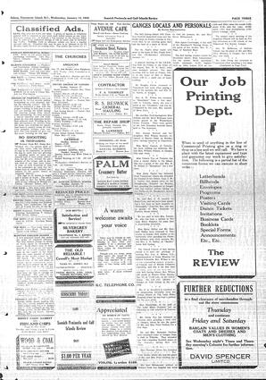 Saanich Peninsula And Gulf Islands Review Wed, January 13, 1932 (Page 3)