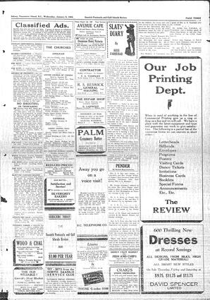 Saanich Peninsula And Gulf Islands Review Wed, January 6, 1932 (Page 3)