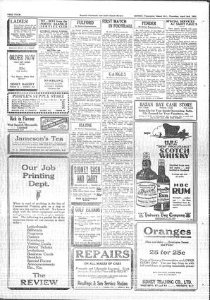 Saanich Peninsula And Gulf Islands Review Thu, April 2, 1931 (Page 4)