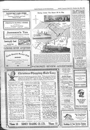 Saanich Peninsula And Gulf Islands Review Thu, December 25, 1930 (Page 4)
