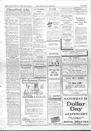 Saanich Peninsula And Gulf Islands Review Thu, September 18, 1930 (Page 3)