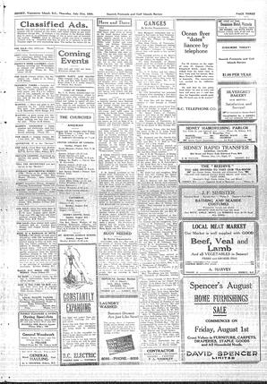 Saanich Peninsula And Gulf Islands Review Thu, July 31, 1930 (Page 3)