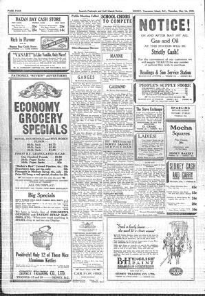 Saanich Peninsula And Gulf Islands Review Thu, May 1, 1930 (Page 4)