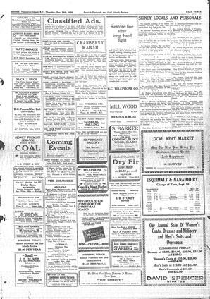 Saanich Peninsula And Gulf Islands Review Thu, December 26, 1929 (Page 3)