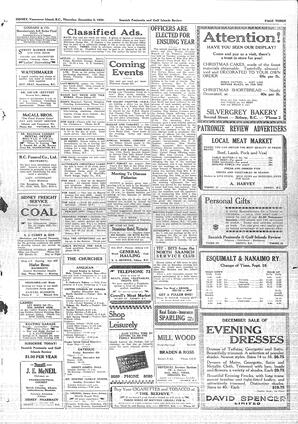 Saanich Peninsula And Gulf Islands Review Thu, December 5, 1929 (Page 3)