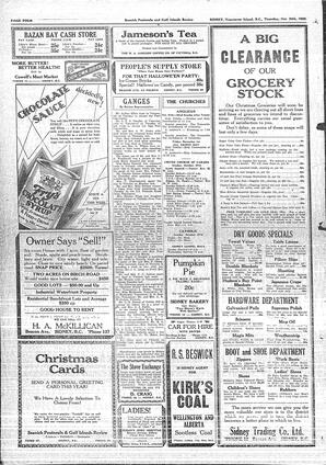 Saanich Peninsula And Gulf Islands Review Thu, October 24, 1929 (Page 4)