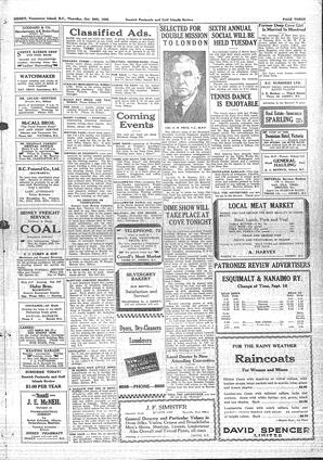 Saanich Peninsula And Gulf Islands Review Thu, October 24, 1929 (Page 3)