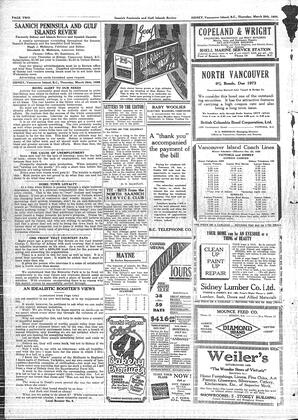 Saanich Peninsula And Gulf Islands Review Thu, March 28, 1929 (Page 2)