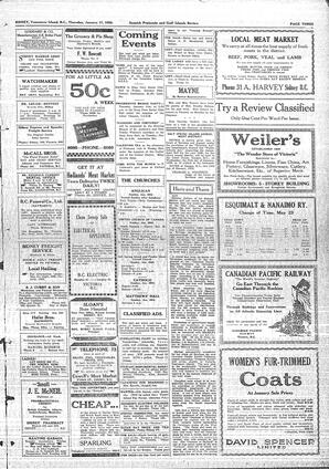 Saanich Peninsula And Gulf Islands Review Thu, January 17, 1929 (Page 3)