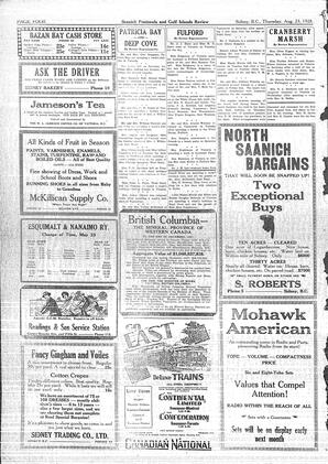 Saanich Peninsula And Gulf Islands Review Thu, August 23, 1928 (Page 4)