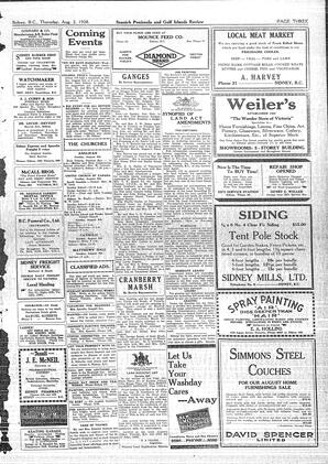 Saanich Peninsula And Gulf Islands Review Thu, August 2, 1928 (Page 3)
