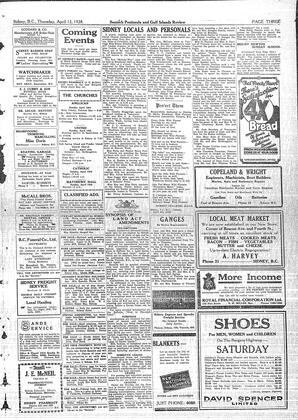 Saanich Peninsula And Gulf Islands Review Thu, April 12, 1928 (Page 3)