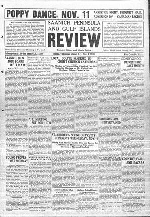 Sidney And Islands Review Thu, November 4, 1926 (Page 1)