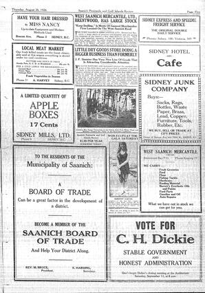 Sidney And Islands Review Thu, August 26, 1926 (Page 5)