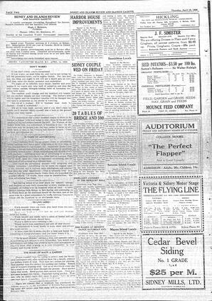 Sidney And Islands Review Thu, April 15, 1926 (Page 2)