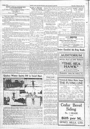 Sidney And Islands Review Thu, February 25, 1926 (Page 2)