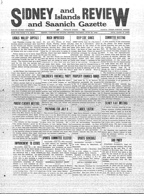 Sidney And Islands Review Thu, June 18, 1925 (Page 1)