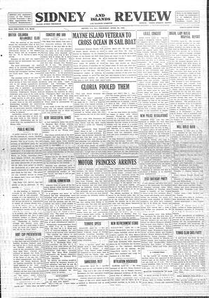Sidney And Islands Review Thu, April 30, 1925 (Page 1)