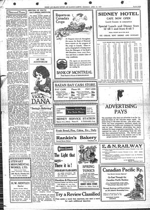 Sidney And Islands Review Thu, April 19, 1923 (Page 5)
