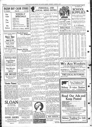 Sidney And Islands Review Thu, August 24, 1922 (Page 6)