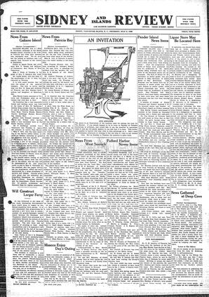 Sidney And Islands Review Thu, July 6, 1922 (Page 1)
