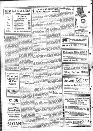 Sidney And Islands Review Thu, June 1, 1922 (Page 6)