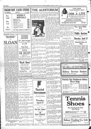 Sidney And Islands Review Thu, April 20, 1922 (Page 8)