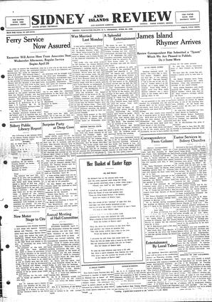 Sidney And Islands Review Thu, April 20, 1922 (Page 1)