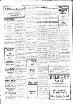Sidney And Islands Review Thu, July 14, 1921 (Page 8)