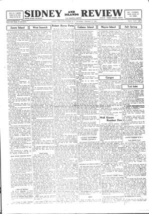 Sidney And Islands Review Thu, January 27, 1921 (Page 1)