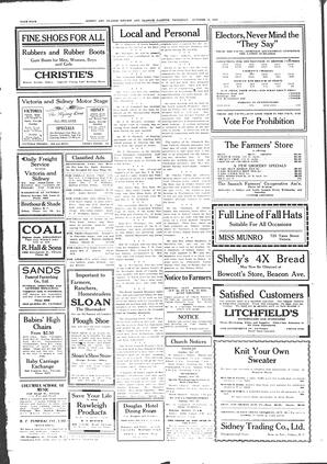 Sidney And Islands Review Thu, October 14, 1920 (Page 4)