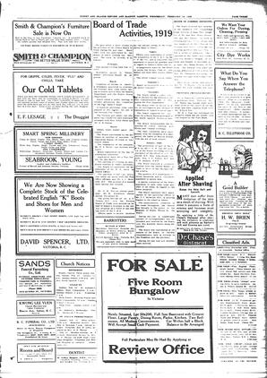 Sidney And Islands Review Wed, February 18, 1920 (Page 3)