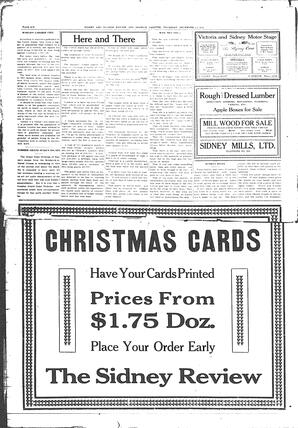 Sidney And Islands Review Thu, December 11, 1919 (Page 6)