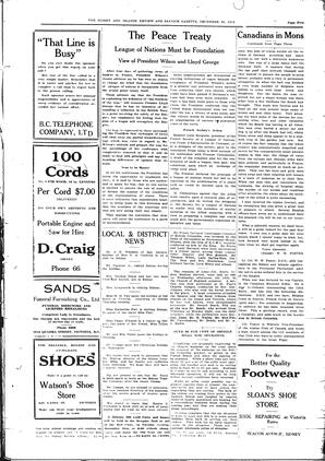 Sidney And Islands Review Thu, December 26, 1918 (Page 5)