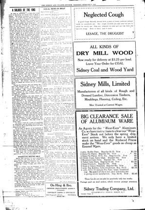 Sidney And Islands Review Thu, February 7, 1918 (Page 4)