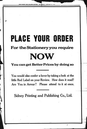 Sidney And Islands Review Thu, January 24, 1918 (Page 3)