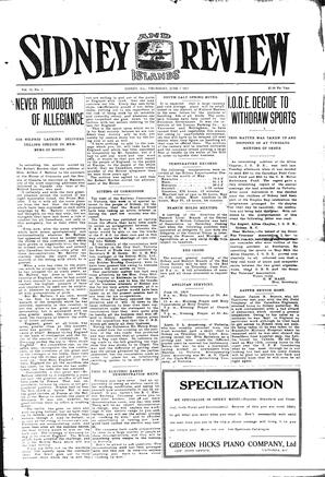 Sidney And Islands Review Thu, June 7, 1917 (Page 1)