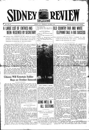 Sidney And Islands Review Thu, October 5, 1916 (Page 1)
