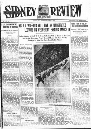 Sidney And Islands Review Thu, March 16, 1916 (Page 1)